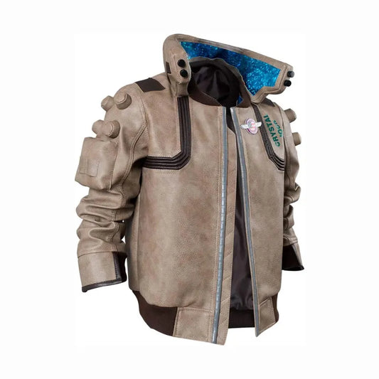Cyberpunk 2077 Real Leather Samurai Bomber Jacket – Cosplay Coat