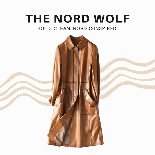 Victorian Style Waxed Leather Trench Coat – Italian Overcoat, Custom Fit